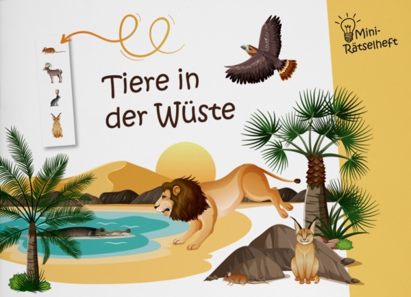 Mini-Rätselheft - Tiere in der Wüste